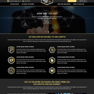 Mẫu Landing Page tiền ảo