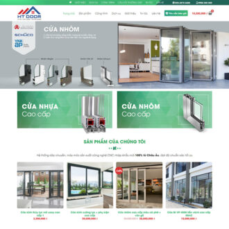 Mẫu website flatsome bán cửa nhôm 01