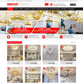 Mẫu website bán đèn trang trí