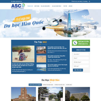 Mẫu website flatsome du học