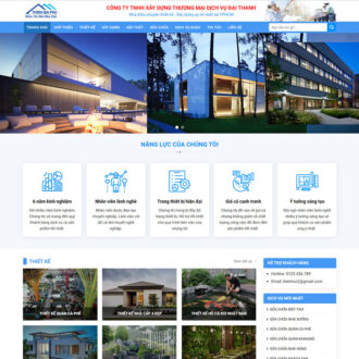 Mẫu website kiến trúc 02