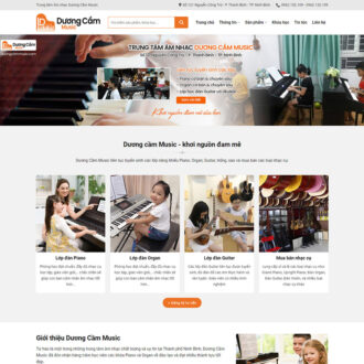 Mẫu website flatsome bán nhạc cụ
