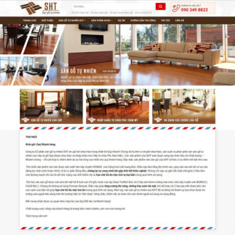 Mẫu website bán sàn gỗ