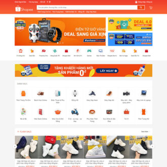 Mẫu website bán hàng shopee