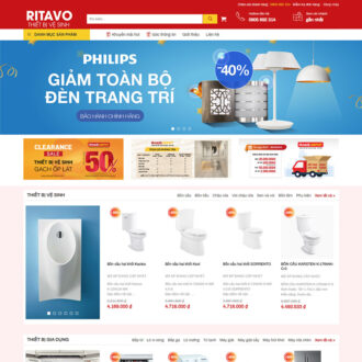 Mẫu website bán thiết bị vệ sinh