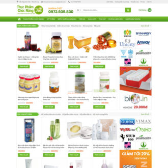 Mẫu website thực phẩm chức năng 06