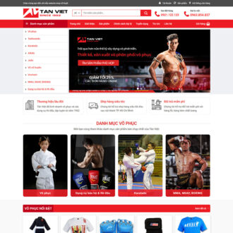 Mẫu website bán đồ võ