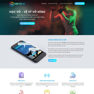 Mẫu website võ thuật 01