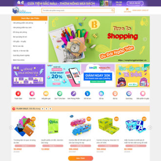 Mẫu website bán sách 01