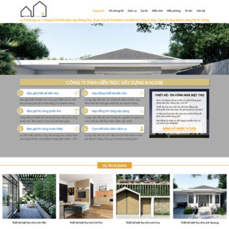 Mẫu website thiết kế biệt thự