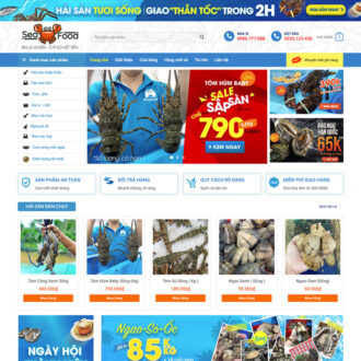 Mẫu website bán hải sản
