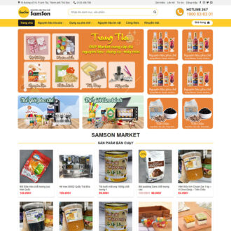 Mẫu website bán nguyên liệu