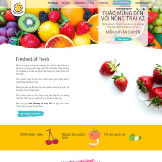 Mẫu website bán nông sản 01