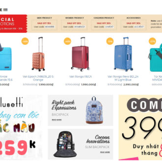 Alternative view of Theme Wordpress bán balo