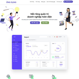 Mẫu website landing page phần mềm, ứng dụng