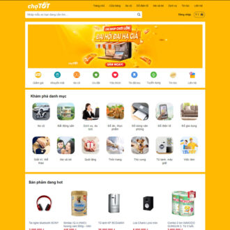 Mẫu website chợ tốt