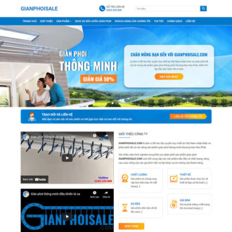 Mẫu website bán giàn phơi