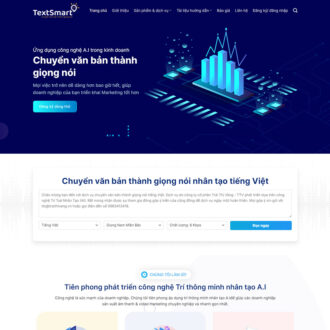 Mẫu website giới thiệu dịch vụ textsmart
