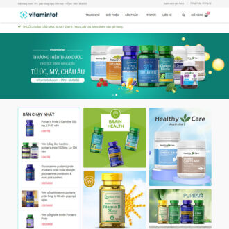 Mẫu website bán vitamin, thực phẩm chức năng