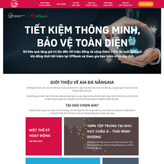 Mẫu website giới thiệu bảo hiểm AIA