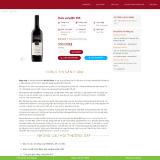 Alternative view of Mẫu website shop rượu 02