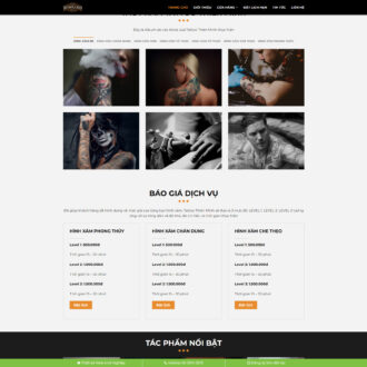 Alternative view of Mẫu website cửa hàng, dịch vụ xăm