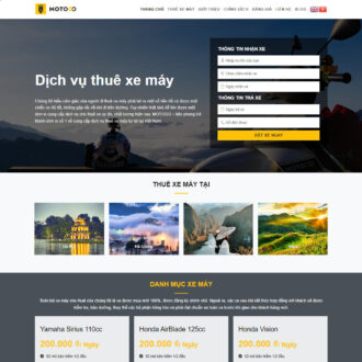 Theme wordpress cho thuê xe máy