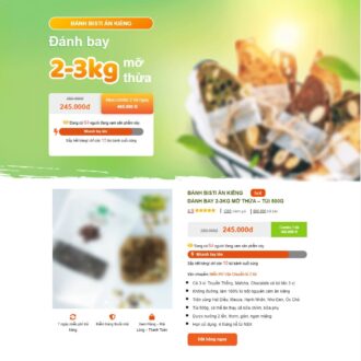 Mẫu website landing page bánh giảm cân