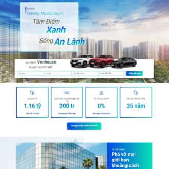 Mẫu website landing page bất động sản căn hộ