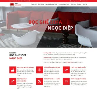 Mẫu website dịch vụ bọc ghế nệm, salon