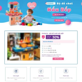Mẫu website landing page đồ chơi trẻ em