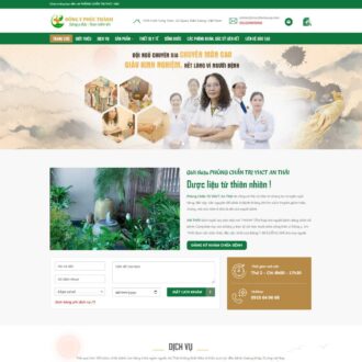 Mẫu website cơ sở đông y , y học cổ truyền, thuốc dân tộc
