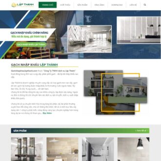 Mẫu website bán gạch men, đá granite, đá mài