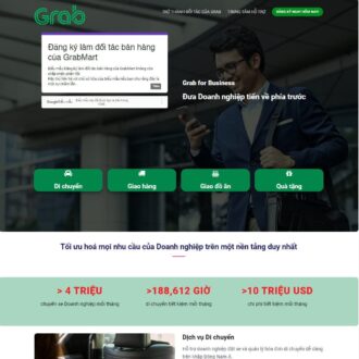 Mẫu website landing page grab