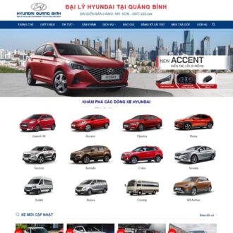 Theme wordpress bán xe hyundai 01