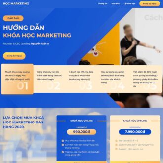 Mẫu website landing page khóa học marketing