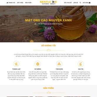 Mẫu website bán mật ong 02