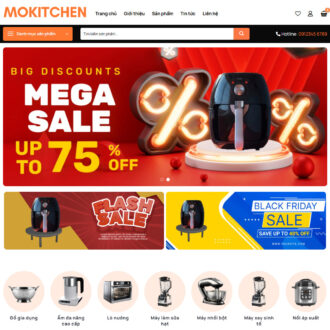 Theme wordpress bán nồi chiên không dầu