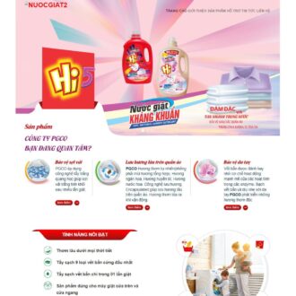 Mẫu website landing page nước giặt