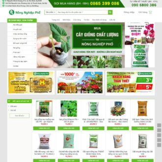 Mẫu website bán sản phẩm nông nghiệp , phân bón