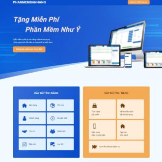 Mẫu website landing page phần mềm bán hàng
