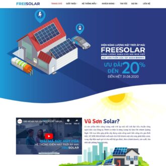 Mẫu website năng lượng mặt trời, solar