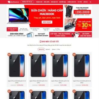Mẫu website dịch vụ sửa điện thoại 03