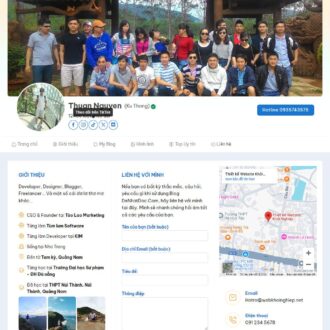 Alternative view of Theme wordpress giới thiệu cá nhân giống Facebook