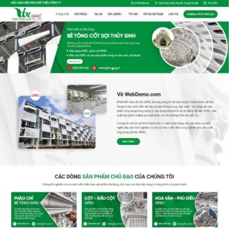 Mẫu website bán vật liệu trang trí