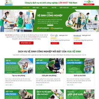 Mẫu website dịch vụ vệ sinh công nghiệp 01